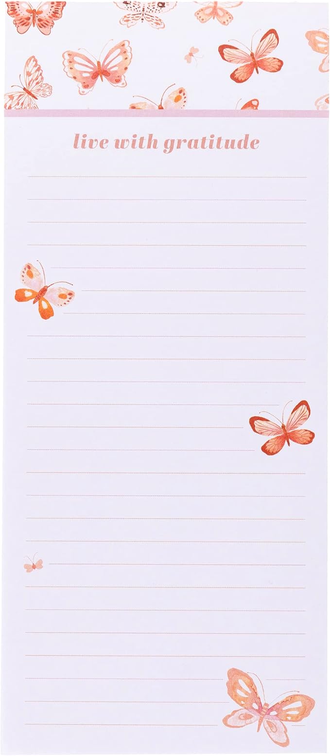 Graphique Butterfly Magnetic Notepad | 100 Tear-Away Sheets | Grocery, To-Do by GraphiquedeFrance