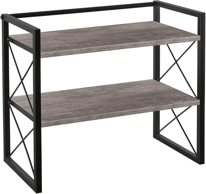 YINMIT Desktop Shelf Organizer, 2 Tier Office Shelves, Wood Desk Organizer - Image 9
