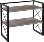 YINMIT Desktop Shelf Organizer, 2 Tier Office Shelves, Wood Desk Organizer - Image 9