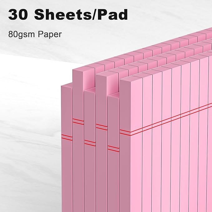 AILZFEI 6pcs Small Note Pad 5x8 College Ruled Pink Legal Pads Paper Notepads 6 - Image 3