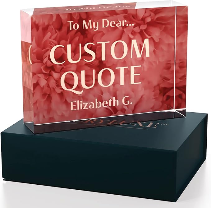 Personalized Gifts, Custom Quote Block Letter Board, Crystal-Clear Acrylic - Image 3