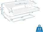 Mount-It! Standing Desk Converter White 38” Wide Height Adjustable Stand Up - Image 3