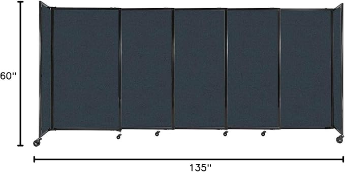 Versare Straightwall Sliding Portable Wall Partition | Freestanding Office - Image 7