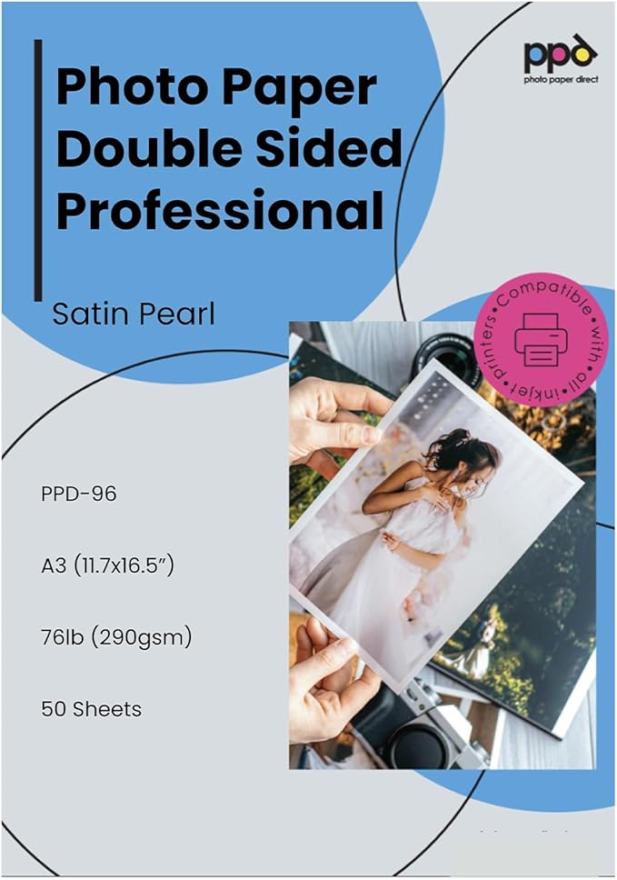 PPD Double Sided Photo Paper, Satin Pearl Brochure Paper 11 x 17 by PhotoPaperDirect