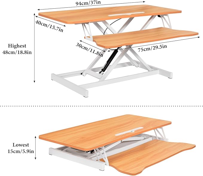 37 Inch Standing Desk Converter - Image 6
