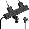 40W Fast Charging Station, Desk Clamp Power Strip 20W USB C, 8 Outlets