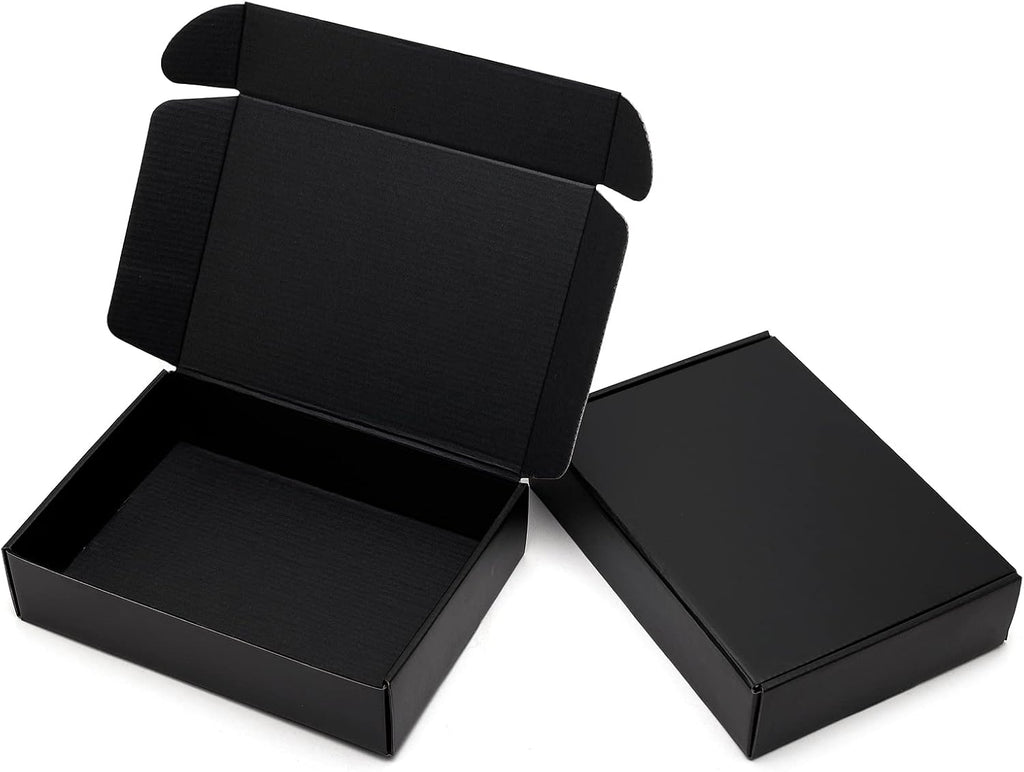 timirog 9x6.5x2 inches black shipping boxes 25 pack, main product view