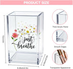 Vgrti Just Breathe Acrylic Cosmetic Pencil Pen Holder Cup, Inspirational - Image 2