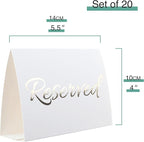 20 Pack Modern White Reserved Table Sign - Image 3