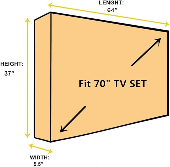 BroilPro Accessories Outdoor 70" TV Set Cover, Scratch Resistant Liner Protect - Image 5