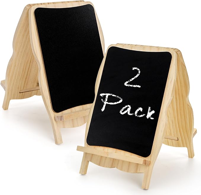 Tosnail 2 Pack Small Framed Tabletop Chalkboard Signs, 5 x 8 Inches by Tosnail