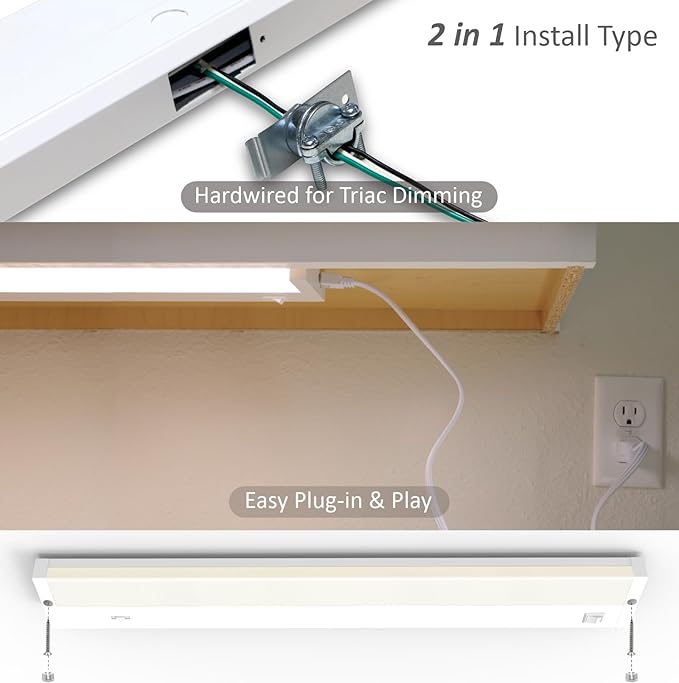 Leetdud LED Under Cabinet Lighting Hardwired or Plug in, 12 Inch 6W, Dimmable 5 - Image 6