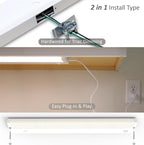 Leetdud LED Under Cabinet Lighting Hardwired or Plug in, 16 Inch 8W, Dimmable 5 - Image 6