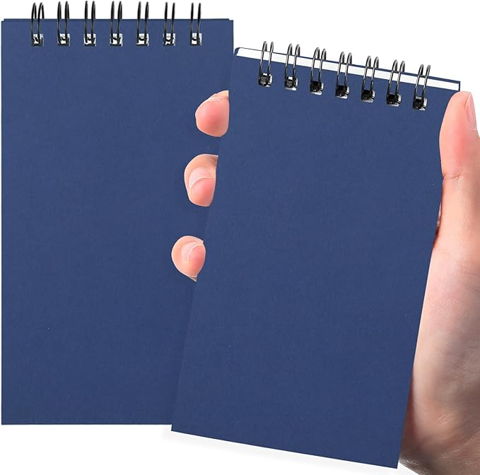 Tenceur 2 Pcs Pocket Notebook Bulk Small 3x5 Inch Spiral Notepads Mini Top by Tenceur