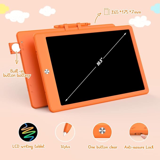 BUKEBU LCD Writing Tablet Doodle Board, Colorful Drawing Pad, Electronic - Image 2