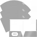 Jutom 50 Pcs 2 Pocket Glossy Paper Folders Glossy Paper Laminated Portfolios by Jutom