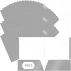 Jutom 50 Pcs 2 Pocket Glossy Paper Folders Glossy Paper Laminated Portfolios by Jutom