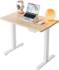 HUANUO 32" Small Electric Standing Desk Adjustable Height, 4 Memory Height by HUANUO
