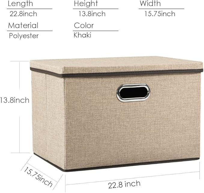 PRANDOM Extra Large Collapsible Storage Bins - Image 4