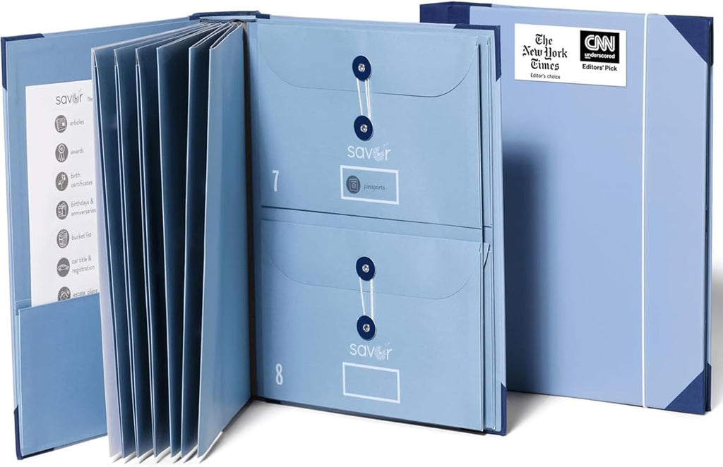 Savor | The Folio™ Document Organizer 2025 Edition | Acid-Free Custom Dyed
