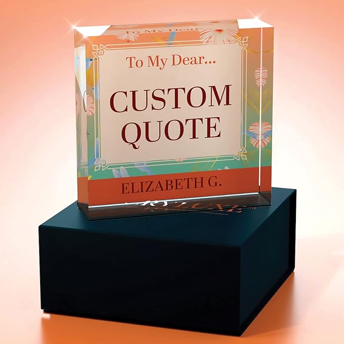 Personalized Gifts, Custom Quote Block Letter Board, Crystal-Clear Acrylic - Image 3