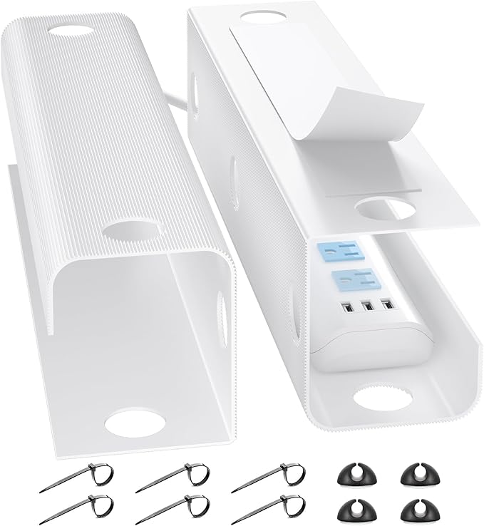 YECAYE Large Under Desk Cable Management, Easy Install Cable Management Under by Yecaye