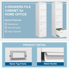 PEUKC 5-Drawer File Cabinet, 16.3" Deep Vertical Metal Filing Cabinet - Image 5