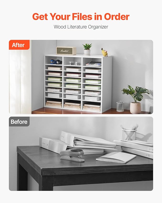 VEVOR Literature Organizer, 24 Compartments Office Mailbox - Image 2