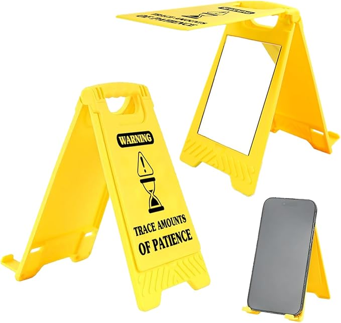 Funny Office Desk Accessories, Office Cubicle Decor, Phone Holder Mirror by Decohim