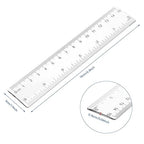 Zonon 100 Pcs 6 Inch Rulers Bulk Clear Plastic Flexible Straight Rulers - Image 2