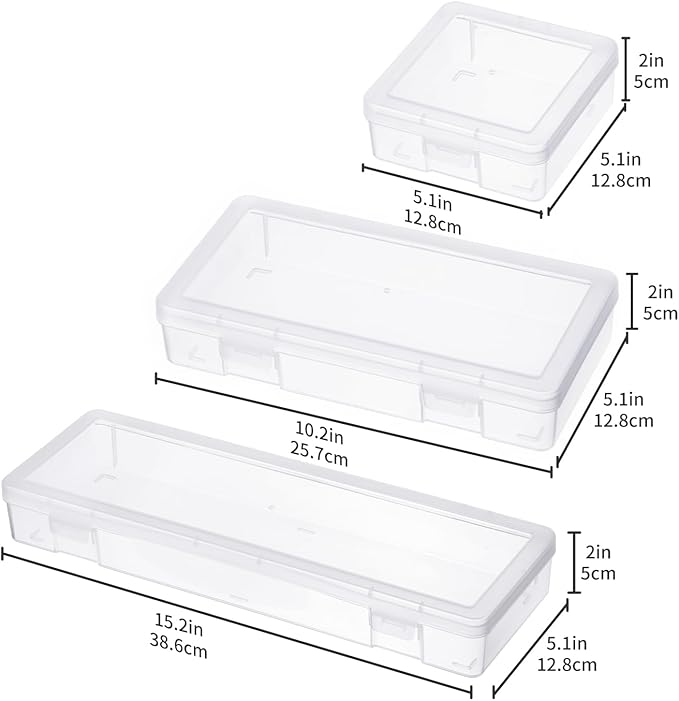 novelinks Stackable Plastic Clear Storage Box Containers - Image 3