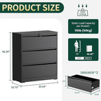 3 Drawer Lateral File Cabinet - Image 2