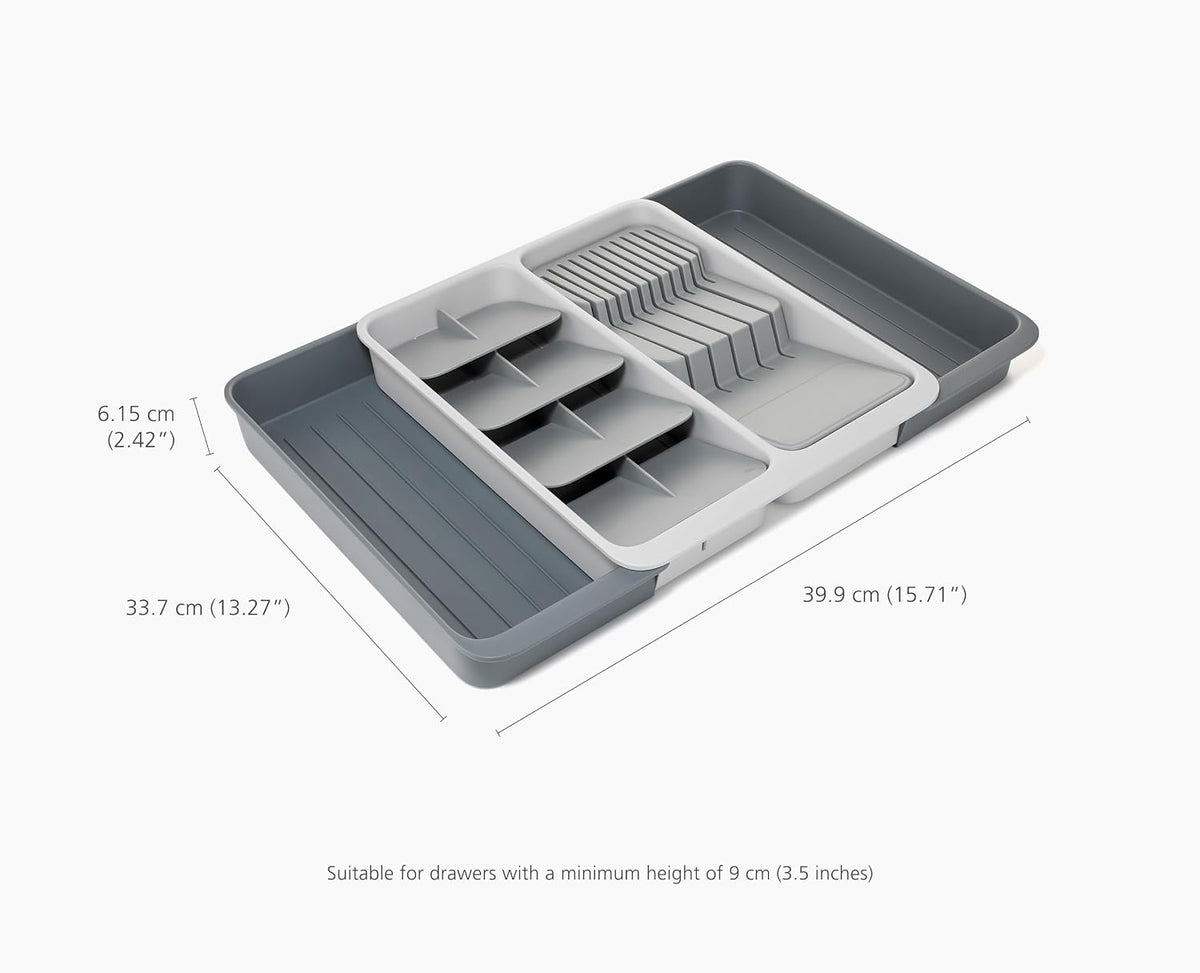 Joseph Joseph DrawerStore Expanding Tiered Flatware Cutlery Tray with Knife O...
