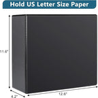 CIXILDTS 4" 3 Ring Binder, Standard 4-Inch Slant-D Ring Binder Fit Letter Size - Image 2