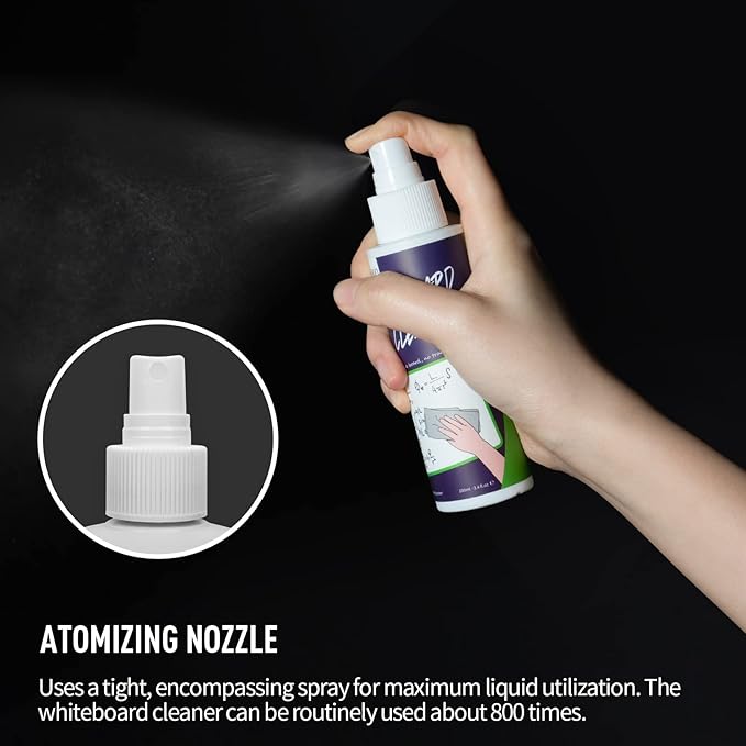 loukin Non-Toxic Whiteboard Cleaner, 3.4 fl oz Dry Erase Board Cleaner - Image 4