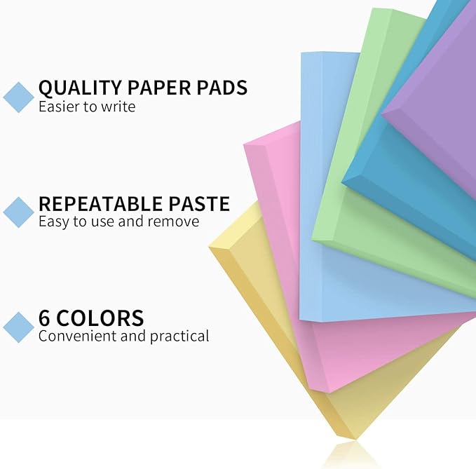 MyLifeUNIT Sticky Notes 3x3, Bulk Pack 108 Note Pads 10800 Sheets - Image 3