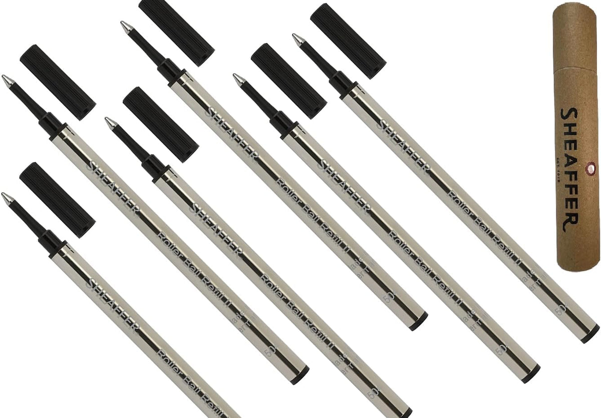 6 Sheaffer Slim Rollerball Refill for Valor, Agio, Prelude, intesity, VFM, Ta...
