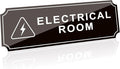 Electrical Room Door Sign for Business，Self-Adhesive Durable Modern Electrical by LUHIMO
