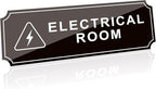 Electrical Room Door Sign for Business，Self-Adhesive Durable Modern Electrical by LUHIMO