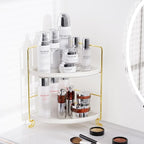 FSyueyun 2-Tier Corner Bathroom Counter Organizer, Tool-Less Installation - Image 3