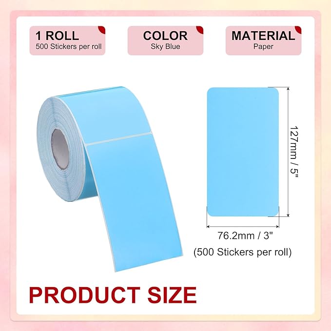PATIKIL 3 x 5 Inch Rectangle Inventory Color Coding Labels 1 Roll, Square - Image 2