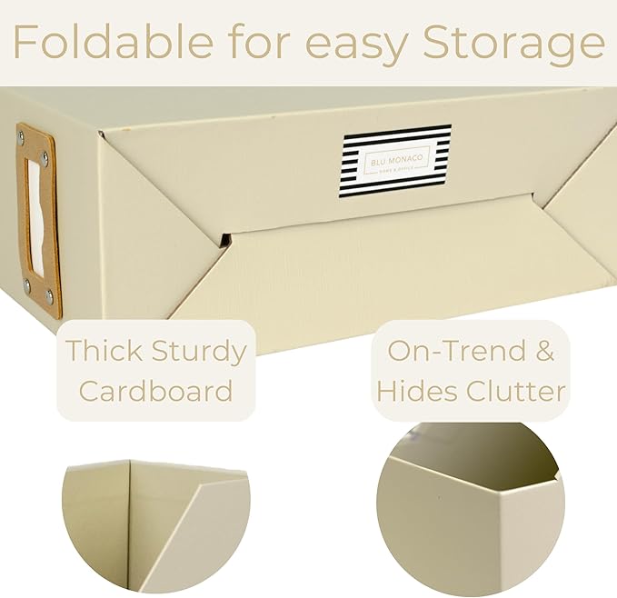 BLU MONACO | Cardboard Magazine File Holder Set of 6 | Vertical Magazine File - Image 6