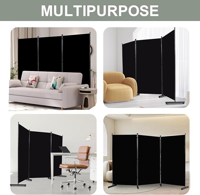 Room Divider 6FT Single Panel Privacy Screen, Portable Room Partitions and - Image 7