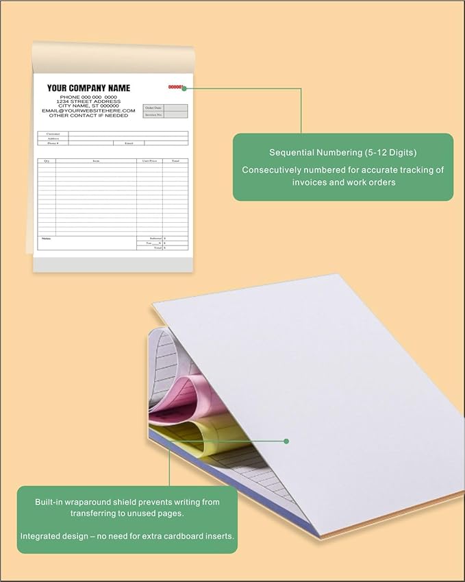 Custom Carbonless Invoice Book - Image 3