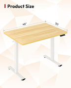 SANODESK Electric Standing Desk 48 x 30 Inches Whole-Piece Desktop Height - Image 2