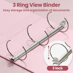 SUNEE 3 Ring Binder 3 Inch 1 Pack - Image 3