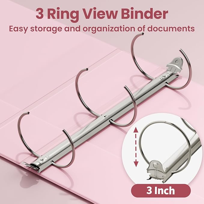 SUNEE 3 Ring Binder 3 Inch 1 Pack - Image 3