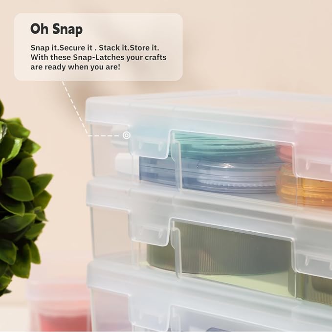 novelinks Stackable Plastic Clear Storage Box Containers - Image 5