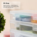novelinks Stackable Plastic Clear Storage Box Containers - Image 5