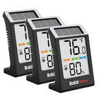 BaldrTherm Room Thermometer Indoor Humidity Meter, Solar-Powered 3.2'' Digital by BaldrTherm